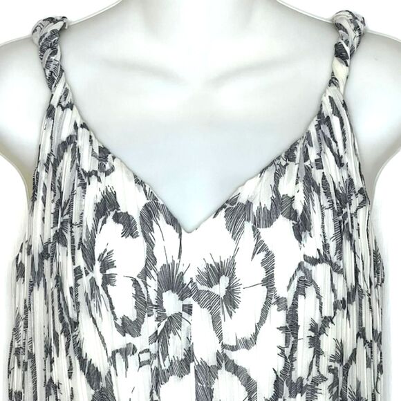 BANANA REPUBLIC FLORAL PLEATED CHIFFON OCCAISION DRESS PETITE SIZE 4 - Picture 4 of 13